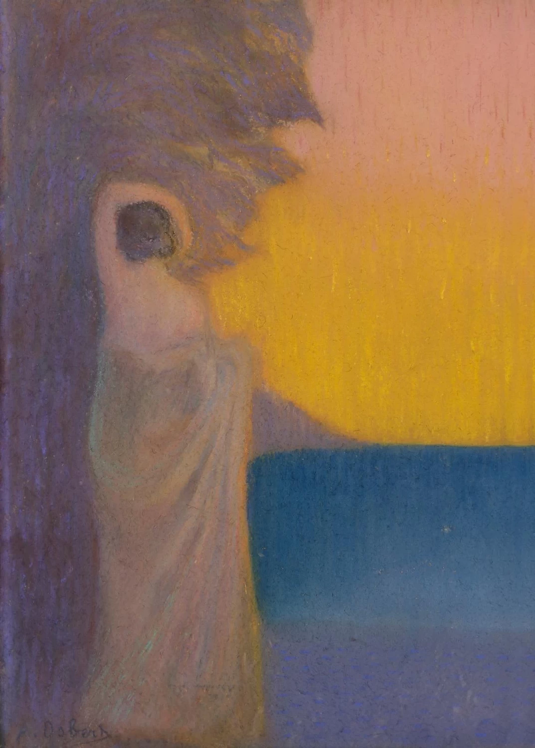 Giovane donna da un lago